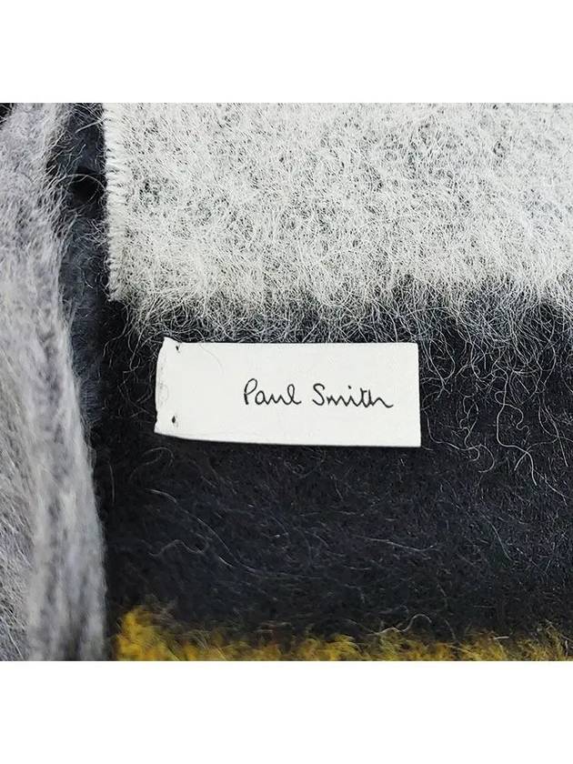 Fuzzy Stripe Track Muffler Grey - PAUL SMITH - BALAAN 4