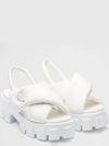 Monolith Padded Nappa Leather Sandals White - PRADA - BALAAN 4