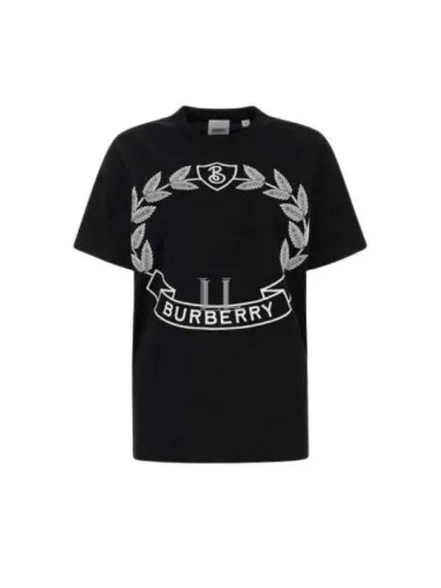 Oak Leaf Logo Short Sleeve T-Shirt Black - BURBERRY - BALAAN 2