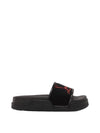 Logo Pool Slippers Black - CHRISTIAN LOUBOUTIN - BALAAN 1