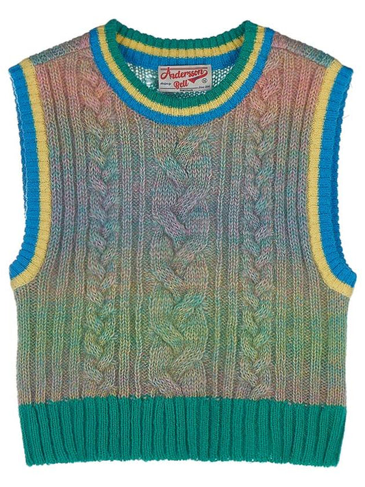 Jess gradient cable knit vest ATB719WMULTI - ANDERSSON BELL - BALAAN 2