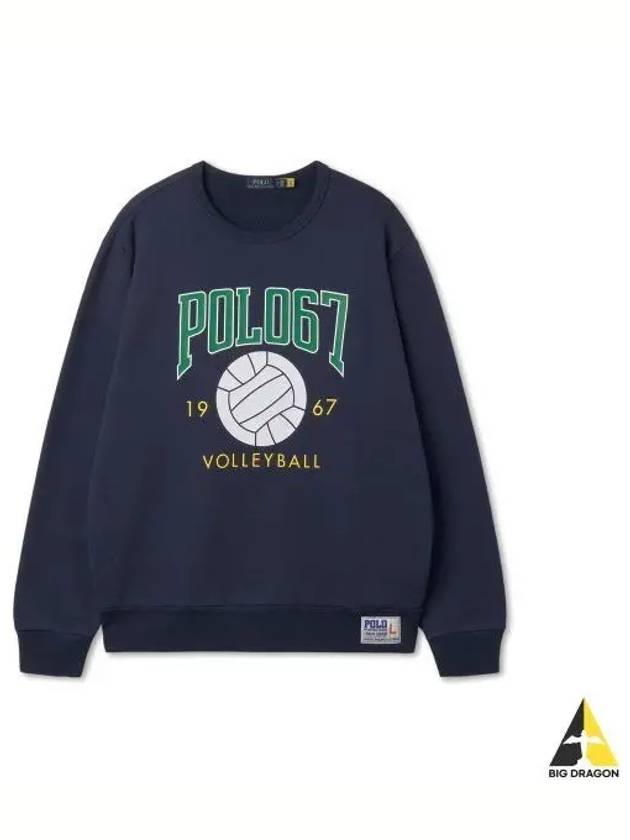 Fleece graphic sweatshirt navy - POLO RALPH LAUREN - BALAAN 1