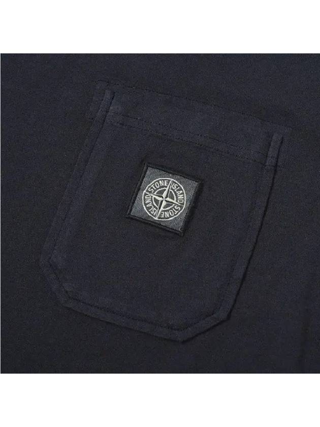 Wash pocket short sleeve tshirt navy 721520257 V0020 - STONE ISLAND - BALAAN 3