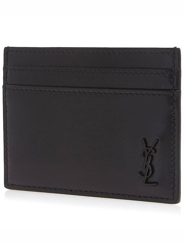 Mini Monogram Card Wallet Black - SAINT LAURENT - BALAAN 3