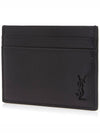 Mini Monogram Card Wallet Black - SAINT LAURENT - BALAAN 3