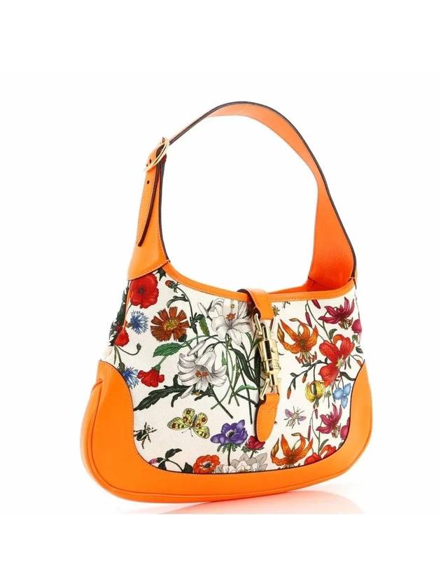 Shoulder Bag Jackie Flower Neon Orange Medium Hobo 550152 9ZIBG 8868 - GUCCI - BALAAN 3