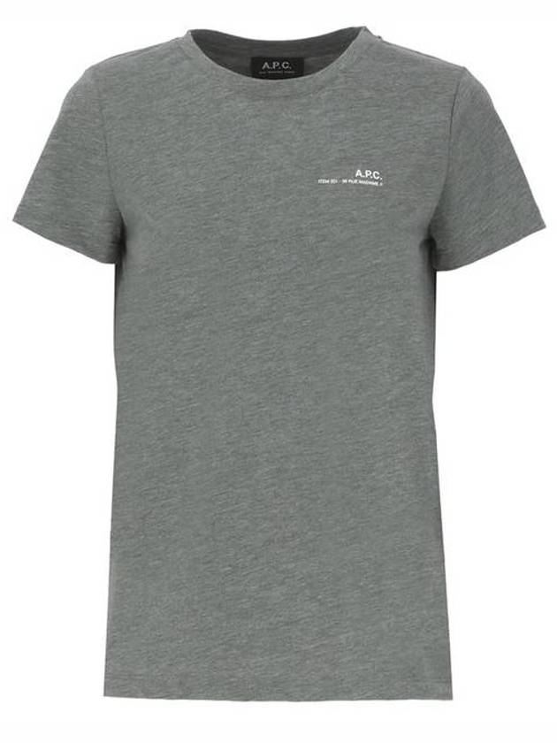 Women's Small Logo Short Sleeve T-Shirt Grey - A.P.C. - BALAAN 2