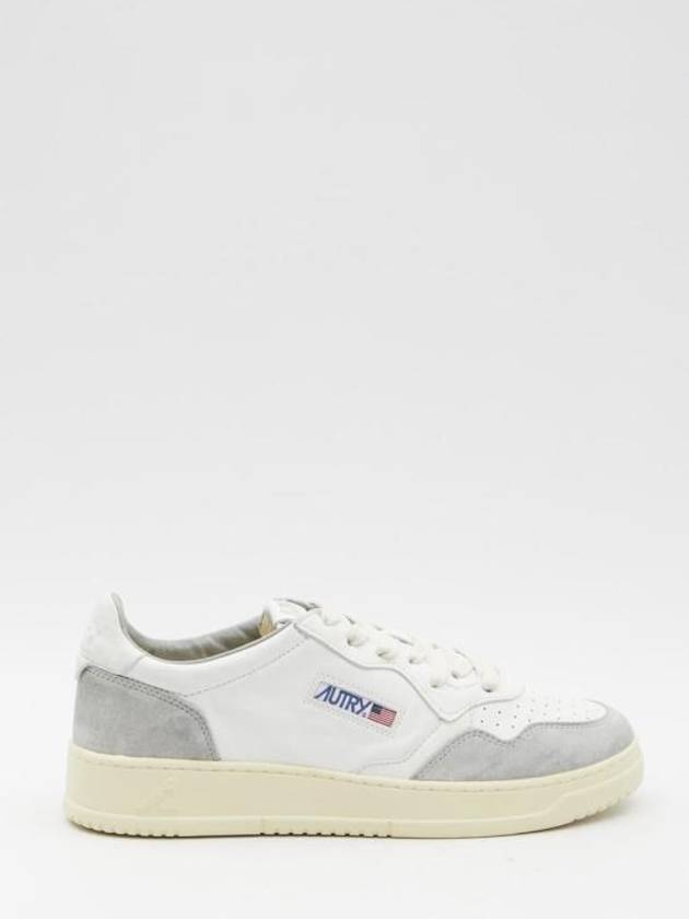 Medalist Leather Low-Top Sneakers Grey White - AUTRY - BALAAN 1