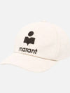 Tyron Logo Corduroy Ball Cap Beige - ISABEL MARANT - BALAAN 4