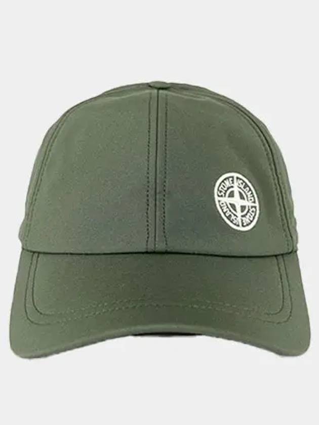 Embroidered Logo Soft Shell Ball Cap Olive Green - STONE ISLAND - BALAAN 5