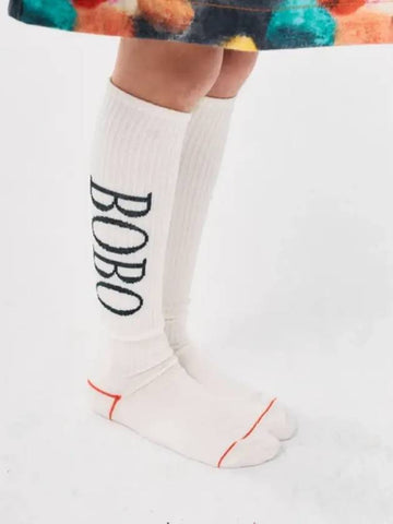 Extra Long Socks White B224AI005 Italian Kids - BOBO CHOSES - BALAAN 1