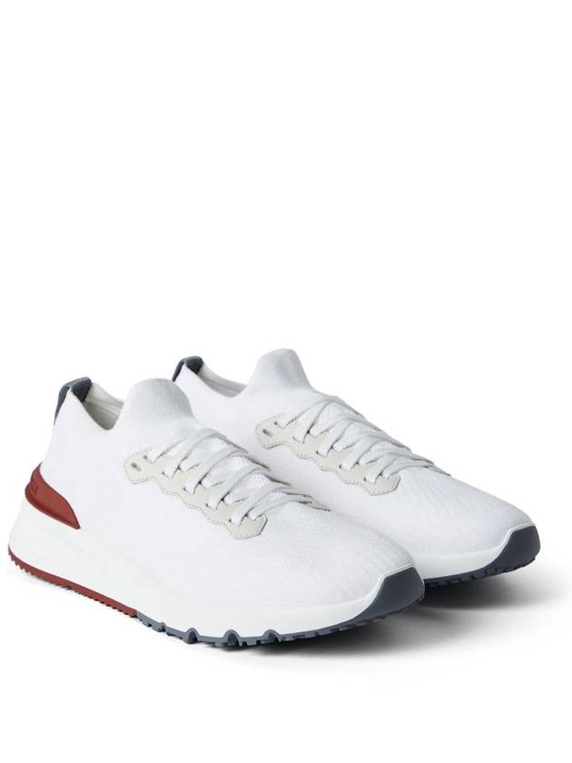 Knit Running Sneakers White - BRUNELLO CUCINELLI - BALAAN 3