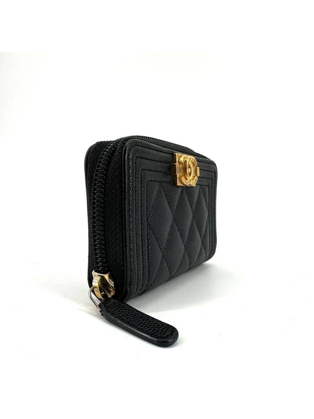 Boy Caviar Gold Card Wallet Zipper Doll - CHANEL - BALAAN 3