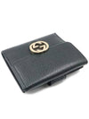 Women s Gucci 615525 Black Leather Interlocking GG Flap Half Wallet gt Gangbuk used luxury goods - GUCCI - BALAAN 6