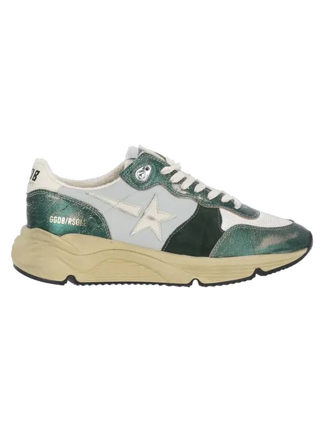 Running Logo Leather Low Top Sneakers Dark Green - GOLDEN GOOSE - BALAAN 1