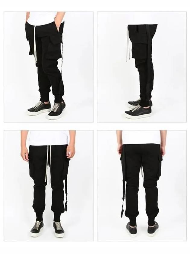 Dark Shadow Mastodon Cut Cargo Cotton Track Pants Black - RICK OWENS - BALAAN 3