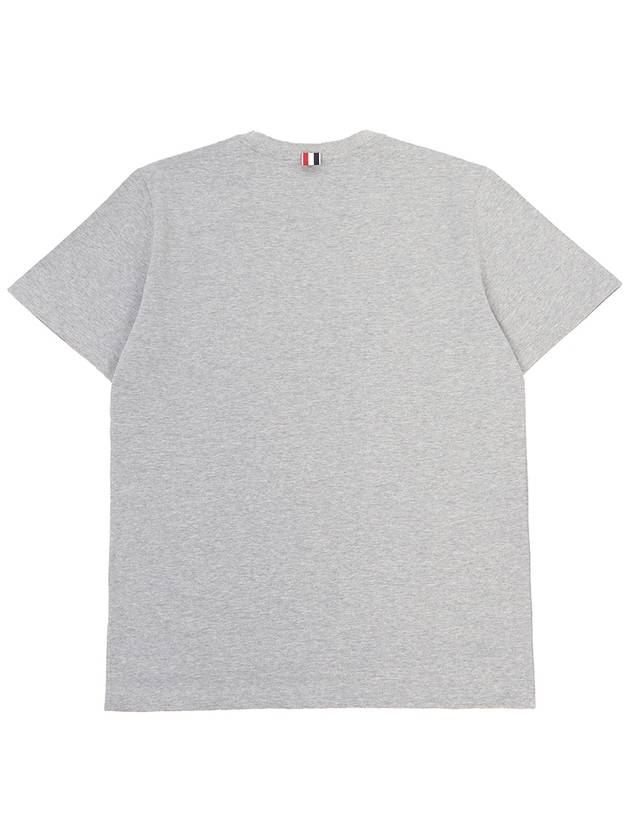 Men's Side Slit Relaxed Short Sleeve T-Shirt Light Grey - THOM BROWNE - BALAAN 3