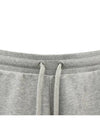 Organic Cotton Fleece Shorts Heather Ash Grey - AMI - BALAAN 5