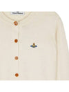 Logo Patch Cardigan Off White - VIVIENNE WESTWOOD - BALAAN 5