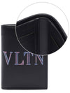 Men's VLTN Neon Logo Half Wallet Black - VALENTINO - BALAAN 3