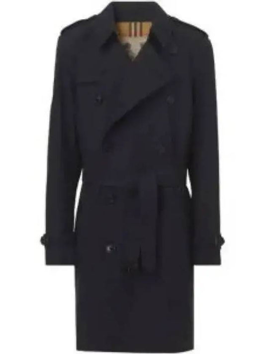 Kensington Mid-Length Trench Coat Midnight Blue - BURBERRY - BALAAN 2