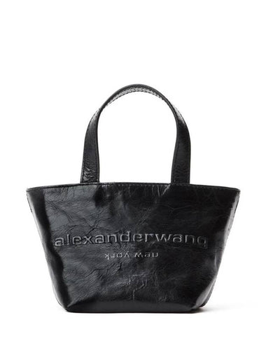 mini Punch logo embossed leather tote bag - ALEXANDER WANG - BALAAN 1