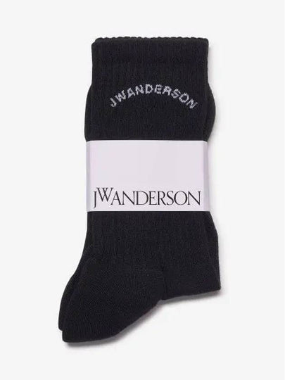 JWA Arch Logo Socks Black - JW ANDERSON - BALAAN 2