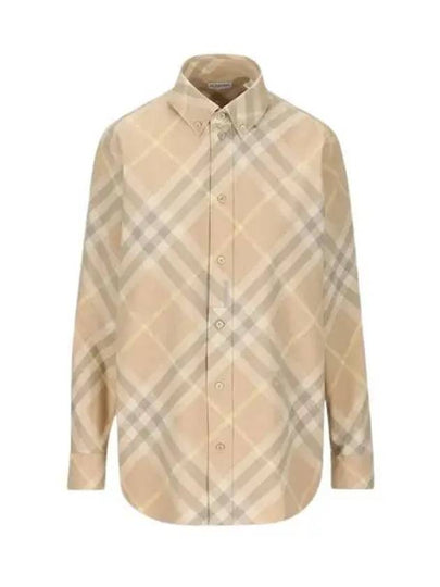 Vintage Check Cotton Long Sleeve Shirt Beige - BURBERRY - BALAAN 2