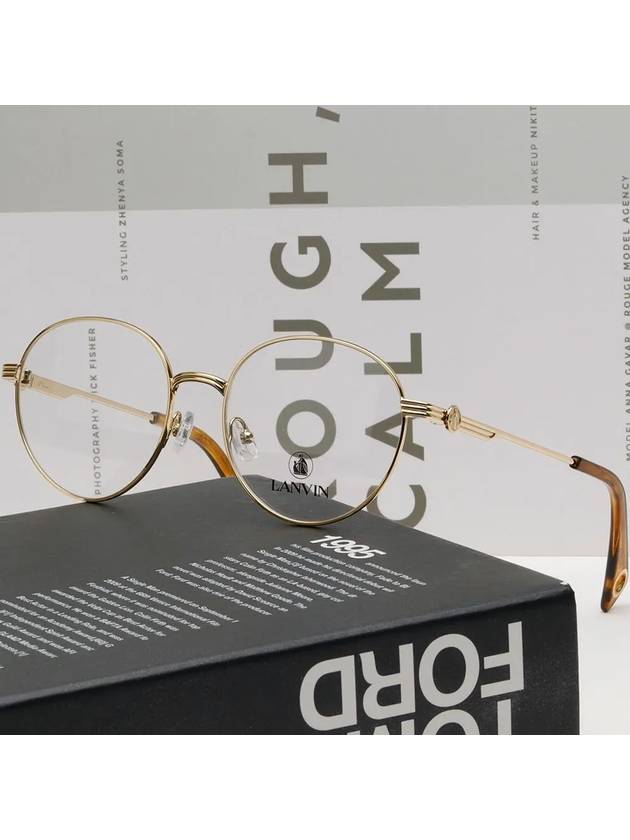 Glasses Frame LNV2107 703 Men Women Gold Frame Glasses Fashion - LANVIN - BALAAN 2