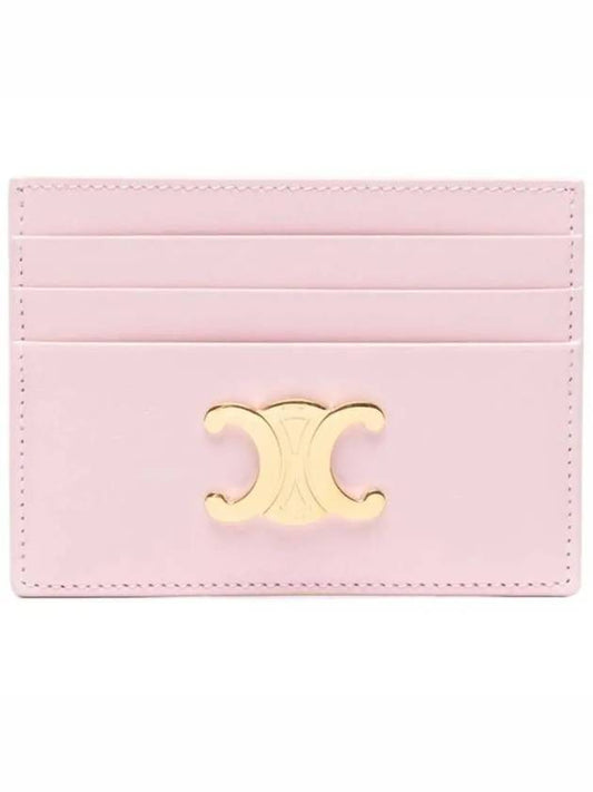 Triomphe Shiny Calfskin Card Wallet Pink - CELINE - BALAAN 2