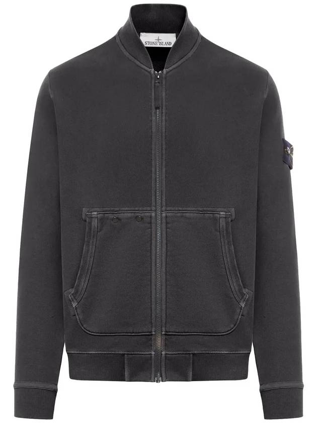 Stone Island logo patch zip up jacket - STONE ISLAND - BALAAN 2