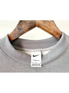 NIKE embroid logo sweatshirt gray DQ5514 073 - NIKE - BALAAN