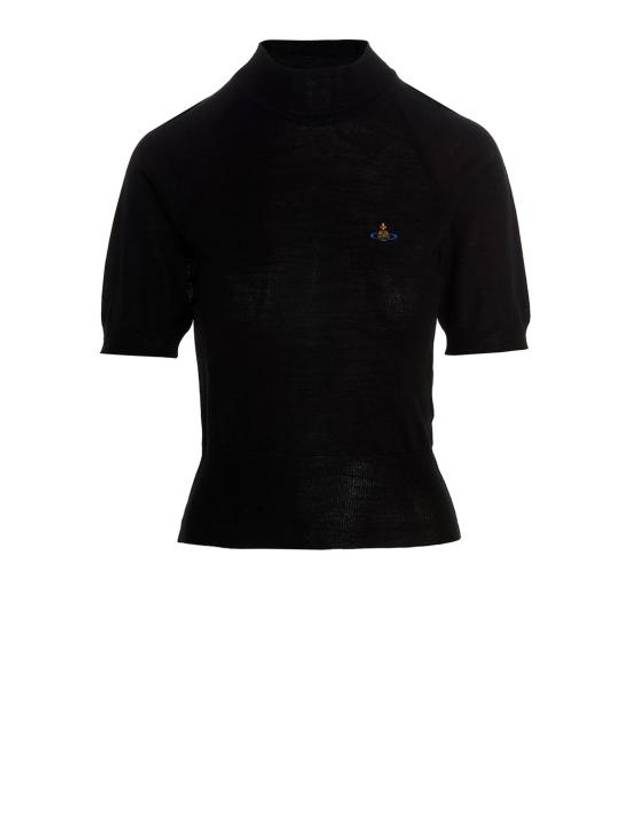 Women's Wool Silk Knit Top Black - VIVIENNE WESTWOOD - BALAAN 2