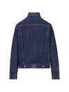 Trucker Cotton Denim Jacket Navy - CELINE - BALAAN 3