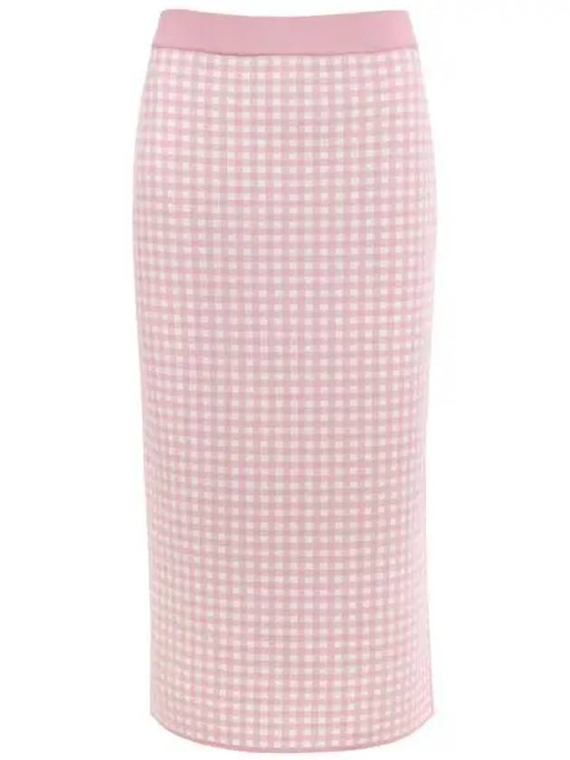 Pink Dalmine Jacquard Pencil Skirt 001 1210361 - MAX MARA - BALAAN 1