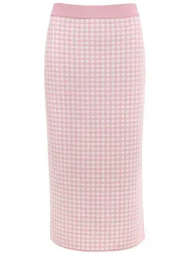 Pink Dalmine Jacquard Pencil Skirt 001 1210361 - MAX MARA - BALAAN 1