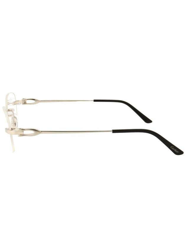 Eyewear C Deco Metal Glasses Silver - CARTIER - BALAAN 4