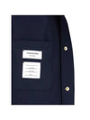 Stripe Detail Button Wool Jacket Navy - THOM BROWNE - BALAAN 6