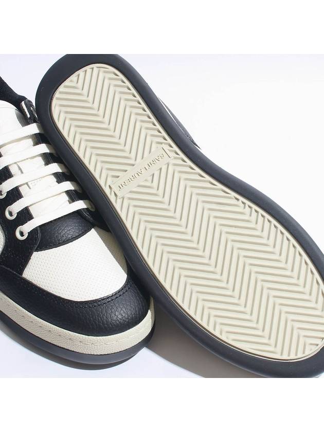 SL 61 Low Top Sneakers Black White - SAINT LAURENT - BALAAN 7