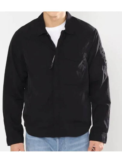 Chrome-R Pocket Over Long Sleeve Shirt Black - CP COMPANY - BALAAN 2