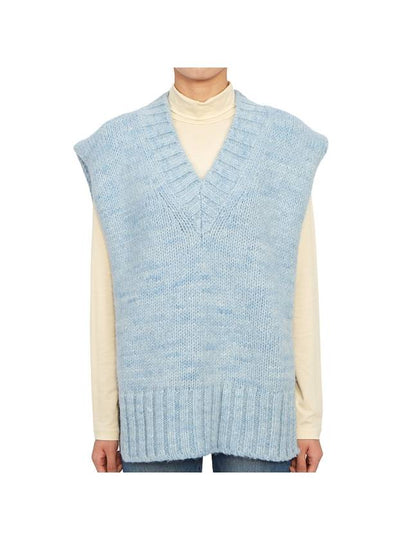 Botanical Dye Knit Vest Pale Blue - MAISON MARGIELA - BALAAN 2