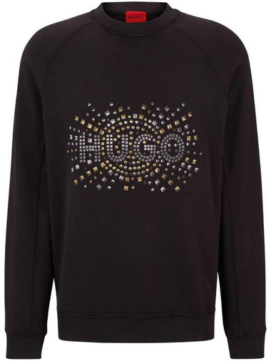 logo studded sweatshirt 50504520 - HUGO BOSS - BALAAN 1