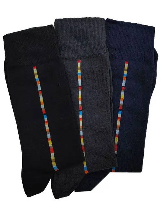 Signature Stripe Long Socks Black 3 Packs - PAUL SMITH - BALAAN 2