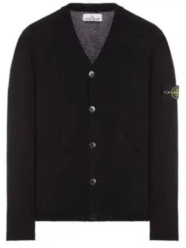 Wappen V Neck Cotton Knit Cardigan Navy - STONE ISLAND - BALAAN 2