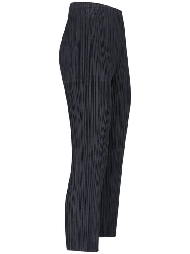 Pleats Basic Cropped Pants Black - ISSEY MIYAKE - BALAAN 3