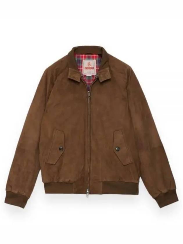 G9 Slim Fit Suede Jacket Dark Olive - BARACUTA - BALAAN 2