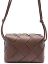 Cassette Intrecciato Small Cross Bag Brown - BOTTEGA VENETA - BALAAN 3