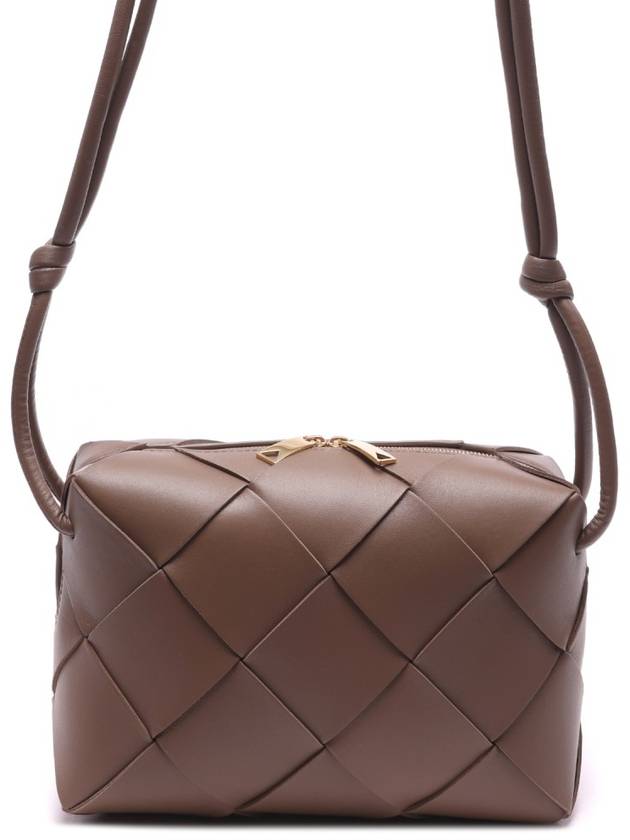 Cassette Intrecciato Small Cross Bag Brown - BOTTEGA VENETA - BALAAN 3