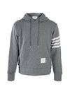 4 Bar Stripe Cashmere Hoodie Grey - THOM BROWNE - BALAAN 1