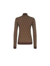 FF Cotton Turtleneck Brown - FENDI - BALAAN 3